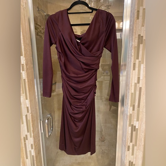 Diane Von Furstenberg Bentley Size 8 Burgundy - Picture 4 of 9